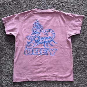 Obey Tee with Rose Scorpion Graphic